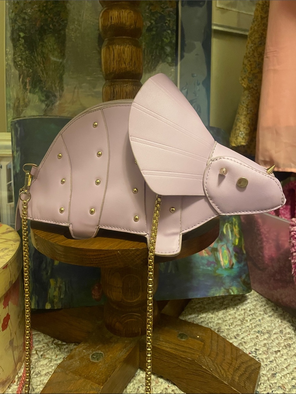 Pale Lavender Dinosaur Novelty Bag